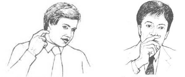 علامات لغة الجسد - يعنى 