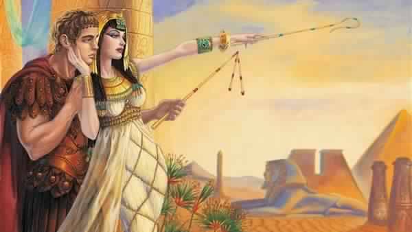 اللقاء الأول بين كليوباترا و قيصر روما - يعنى 